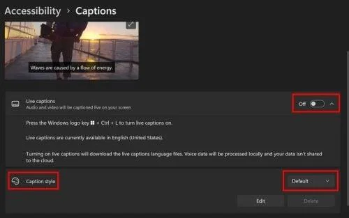 Cum să activați subtitrările live în Windows 11