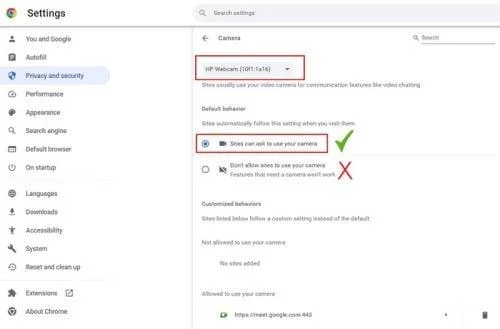 Cum să remediați Google Meet Nu poate accesa Camera
