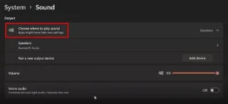 Windows 11: Cum se schimbă ieșirea audio
