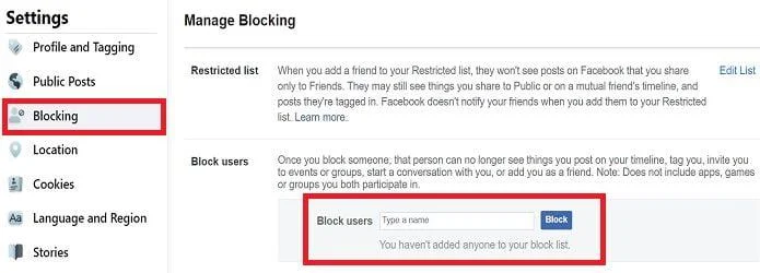 Facebook: Blocați pe cineva care v-a blocat deja
