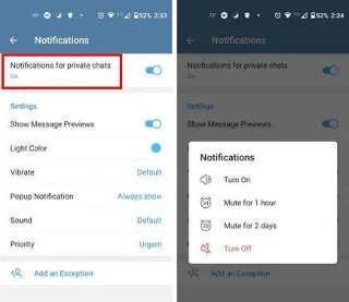 Gestionarea notificărilor pe Telegram