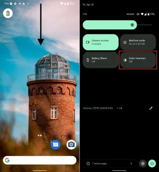 Cum să inversezi culorile pe Android