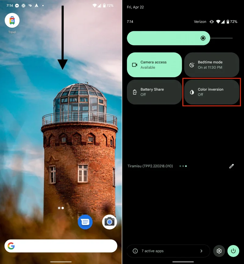Cum să inversezi culorile pe Android
