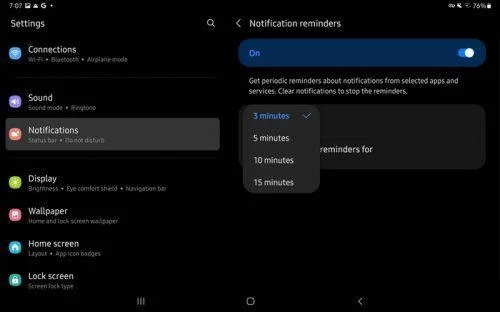 Samsung Galaxy Tab S5e - Cómo personalizar tus notificaciones