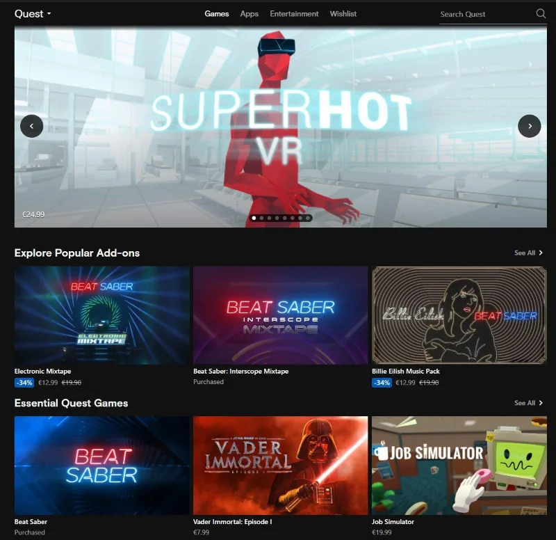 Cum să profitați la maximum de magazinul Oculus Quest