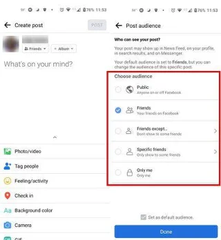 Facebook.  Cum să partajați postări cu anumite persoane