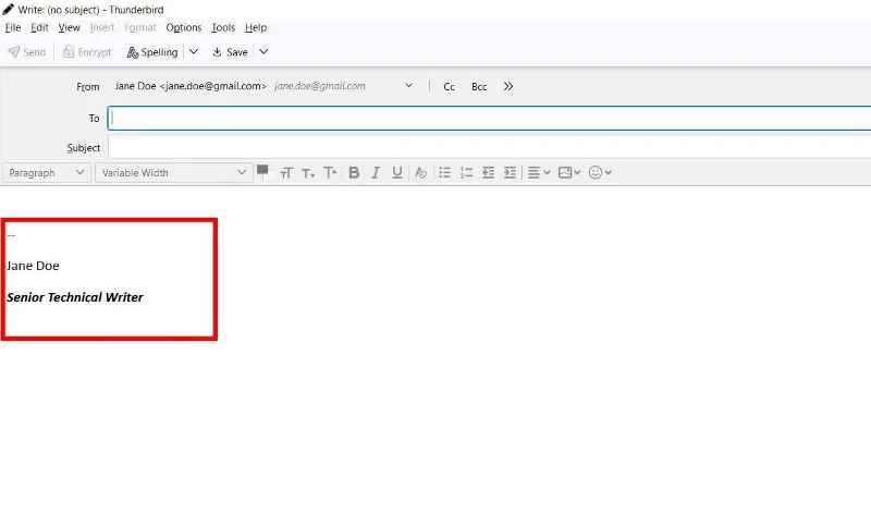 Cum să adăugați semnătură la Mozilla Thunderbird