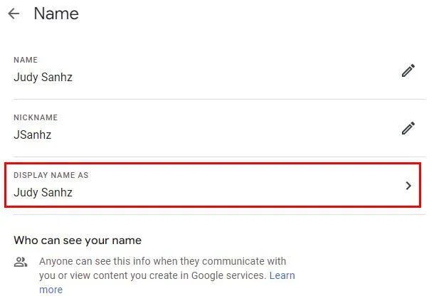 Cum să-ți schimbi numele pe Google
