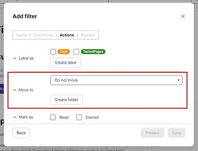 Cum se creează un filtru ProtonMail