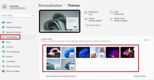 Cum se schimbă temele pe Windows 11