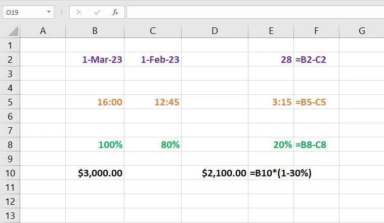 如何使用 Excel 減法公式 – 6 種最佳方法