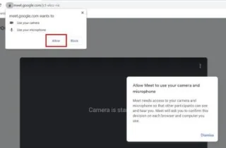 Cum să remediați Google Meet Nu poate accesa Camera