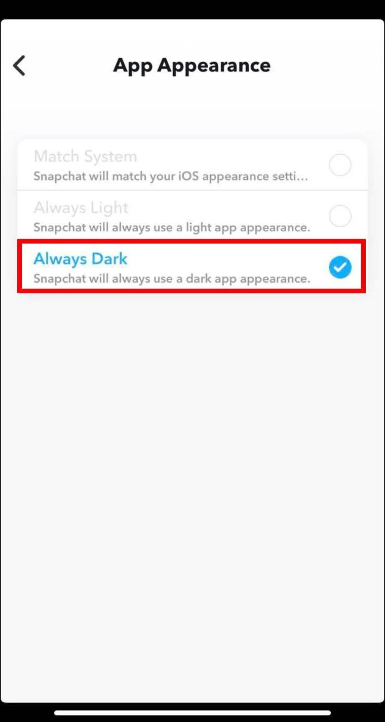 2023년 Snapchat에서 다크 모드를 활성화하는 방법