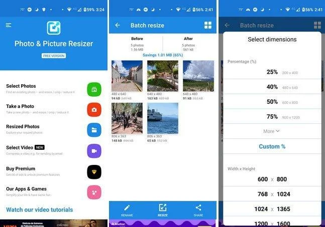 5 aplicații Android gratuite pentru a redimensiona imaginile