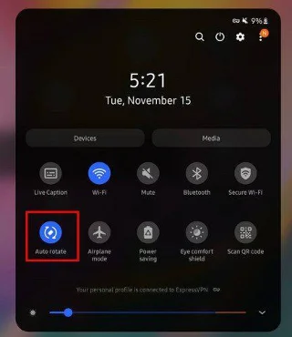 Cum să activați/dezactivați Rotirea ecranului pe Android