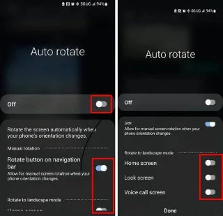 Cum să activați/dezactivați Rotirea ecranului pe Android
