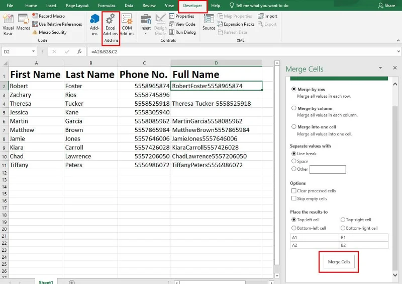 Jak połączyć dwie kolumny w programie Excel: 5 najlepszych metod