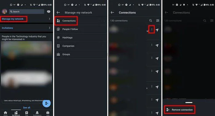 LinkedIn: Cum să eliminați o conexiune