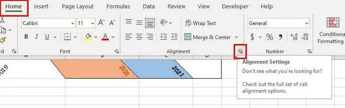 Excel: jak przechylić tekst w komórkach