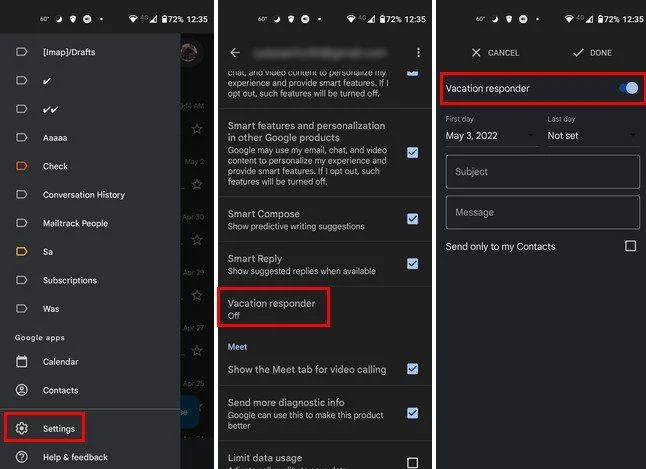 Cum să configurați un răspuns de vacanță în Gmail