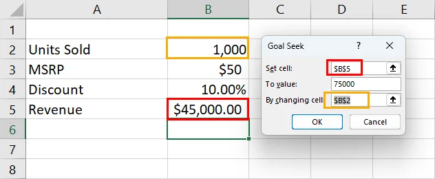 كيفية استخدام Goal Seek في Excel (مع أمثلة من الحياة الواقعية)