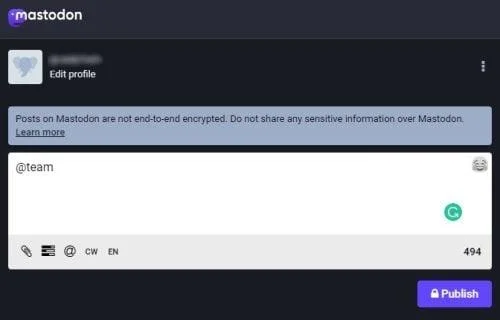 Mastodon: Cum să trimiți DM cuiva