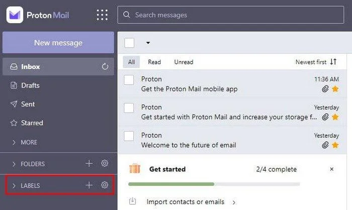 Cum se creează un filtru ProtonMail