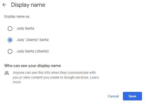 Cum să-ți schimbi numele pe Google
