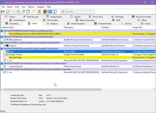 ¿Qué es Autoruns para Windows y cómo usarlo?