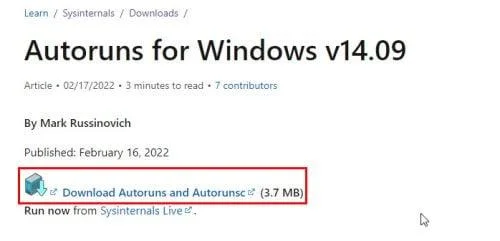 ¿Qué es Autoruns para Windows y cómo usarlo?