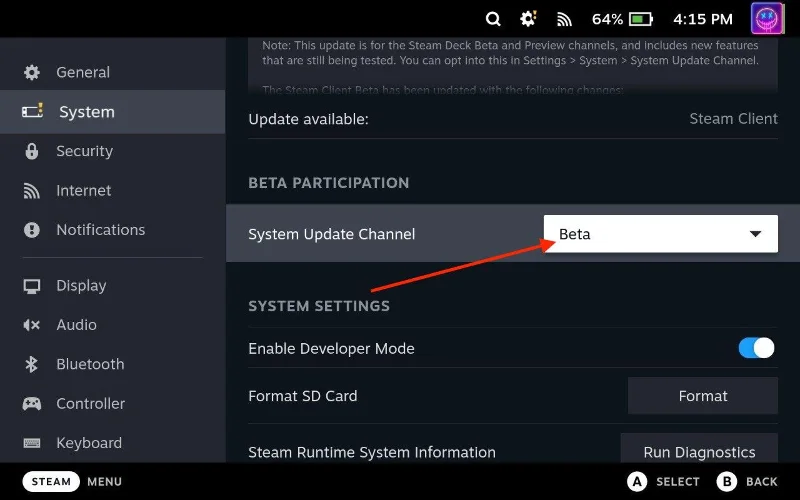 Cum se actualizează Steam Deck