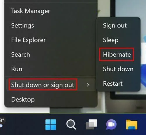 Windows 11: Cum se adaugă/elimină opțiunea Hibernare