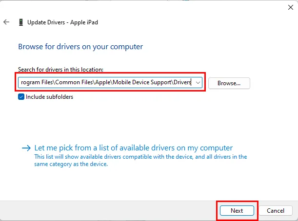 iTunes: reparar iPhone o iPad no detectado en Windows 11