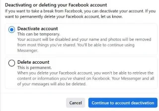 Pot să dezactivez Facebook și să păstrez Messenger?