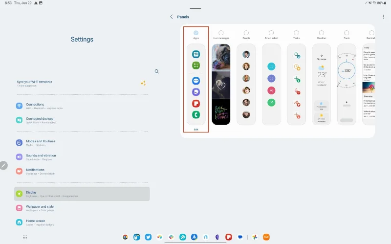 Galaxy Tab S8에서 멀티 윈도우를 사용하는 방법