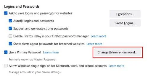 Firefox 기본 비밀번호는 무엇이며 만드는 방법