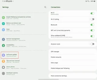 Galaxy Tab S8을 업데이트하는 방법
