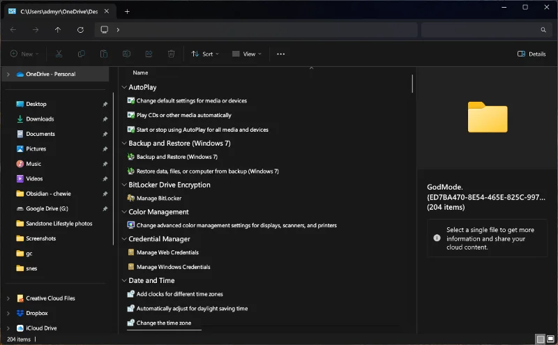 วิธีใช้โหมดพระเจ้าใน Windows 11