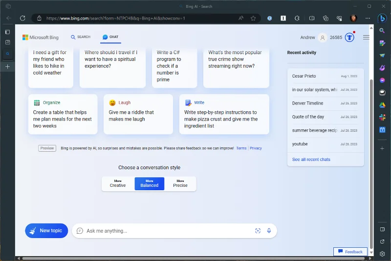 วิธีเข้าถึง Bing AI บน Windows 11