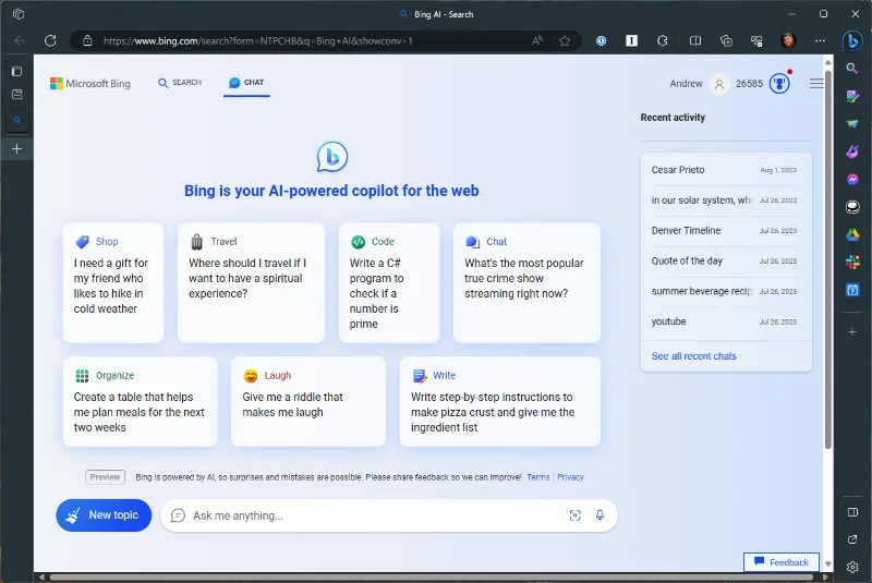 วิธีเข้าถึง Bing AI บน Windows 11