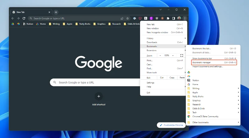 Chrome 북마크를 내보내는 방법
