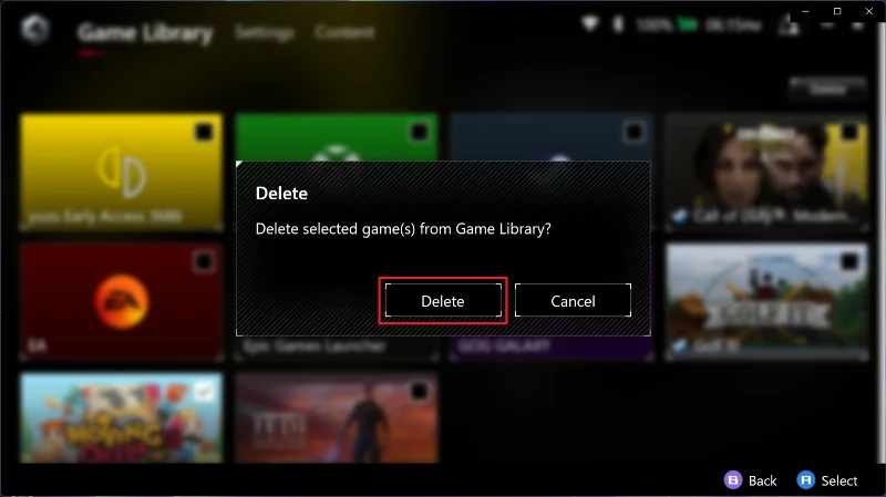 So löschen Sie Spiele und Apps von ASUS ROG Ally