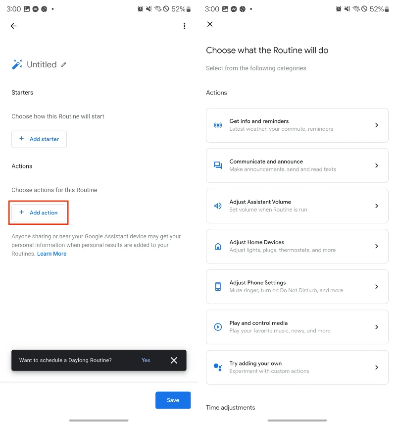 Android에서 Google 어시스턴트 루틴을 사용하는 방법