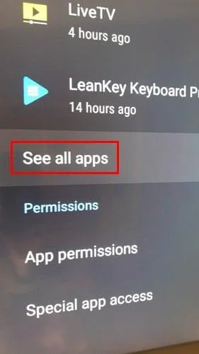 Android TV: 앱 저장 공간 확인 방법