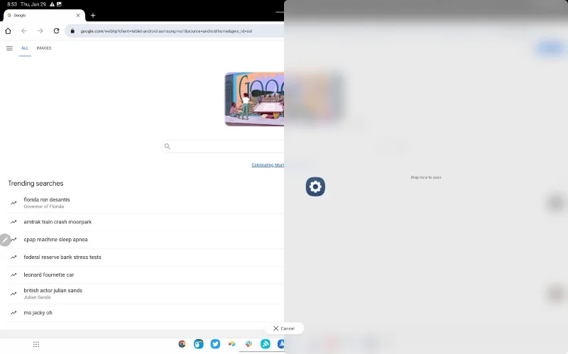 Galaxy Tab S8에서 멀티 윈도우를 사용하는 방법
