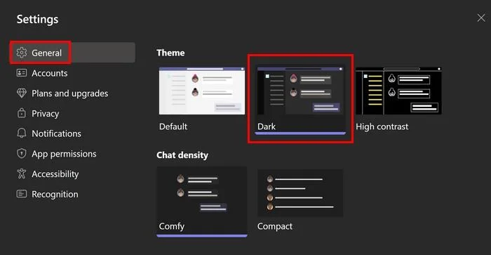Microsoft Teams에서 다크 모드를 활성화하는 방법