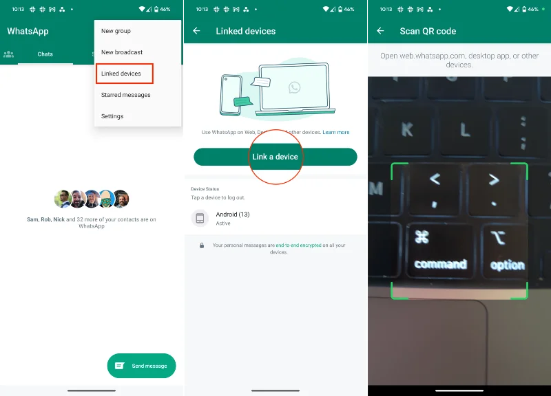 여러 장치에서 WhatsApp에 로그인하는 방법