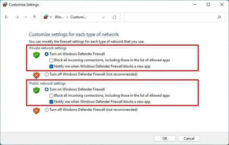 How to disable firewall on Windows 11