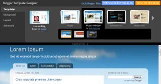Новый дизайнер шаблонов Google Blogger