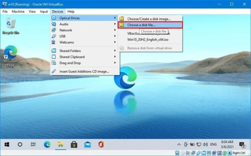 How to mount ISO on a virtual machine on VirtualBox